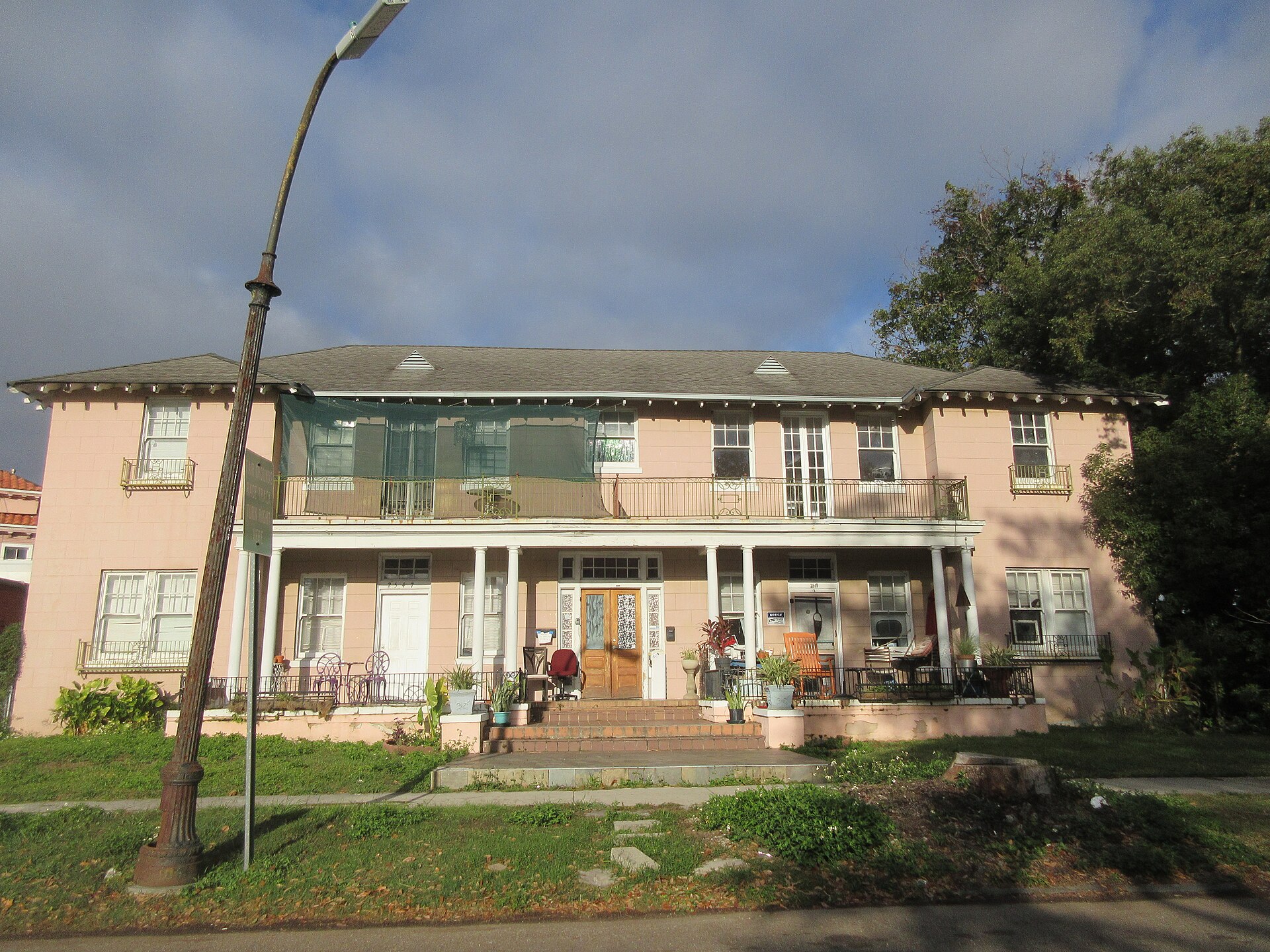 New Orleans. Apartment building on downtown side of Esplanade Avenue, riverwards of Broad.