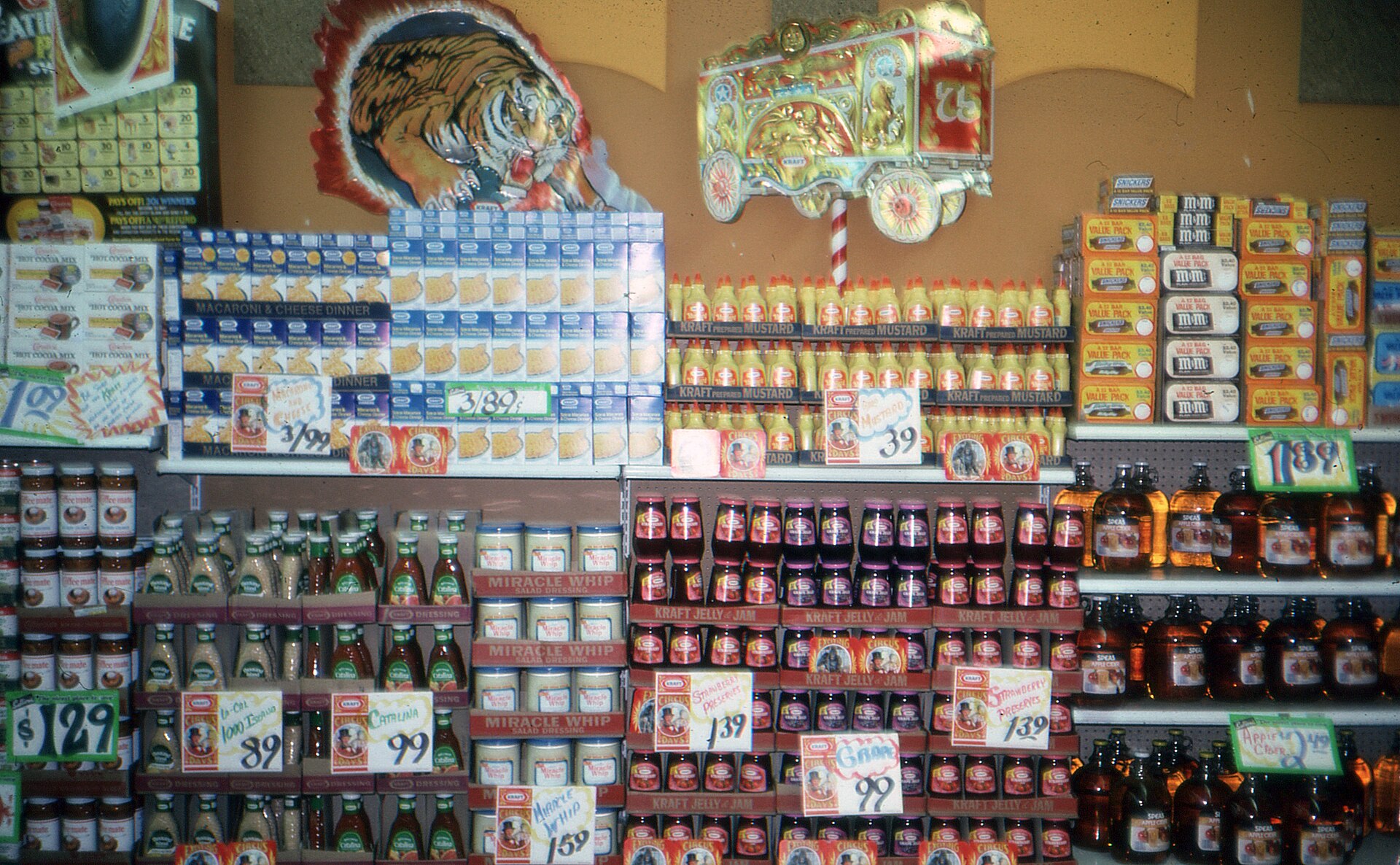 Grocery Store display in 1979 Likely at Sullivan's Super Valu Minnesota, USA.