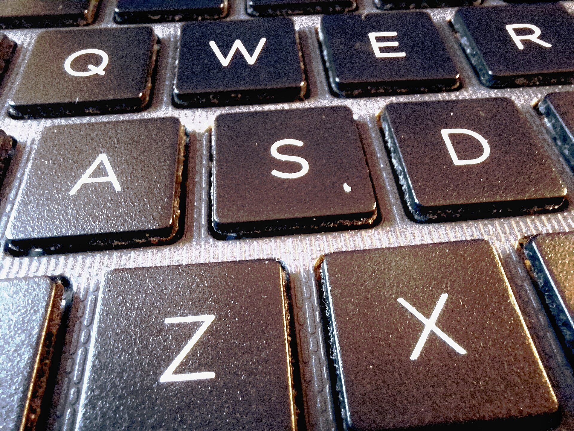 Close-up of the keyboard in the HP 250 G7 laptop computer.
