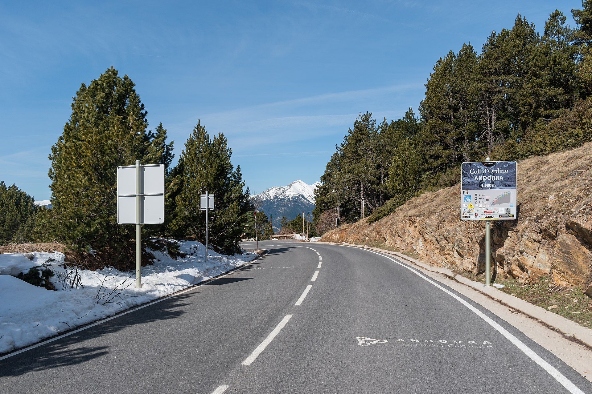 Road CS-240 at Coll d'Ordino between Canillo parish and Ordino parish, Andorra
