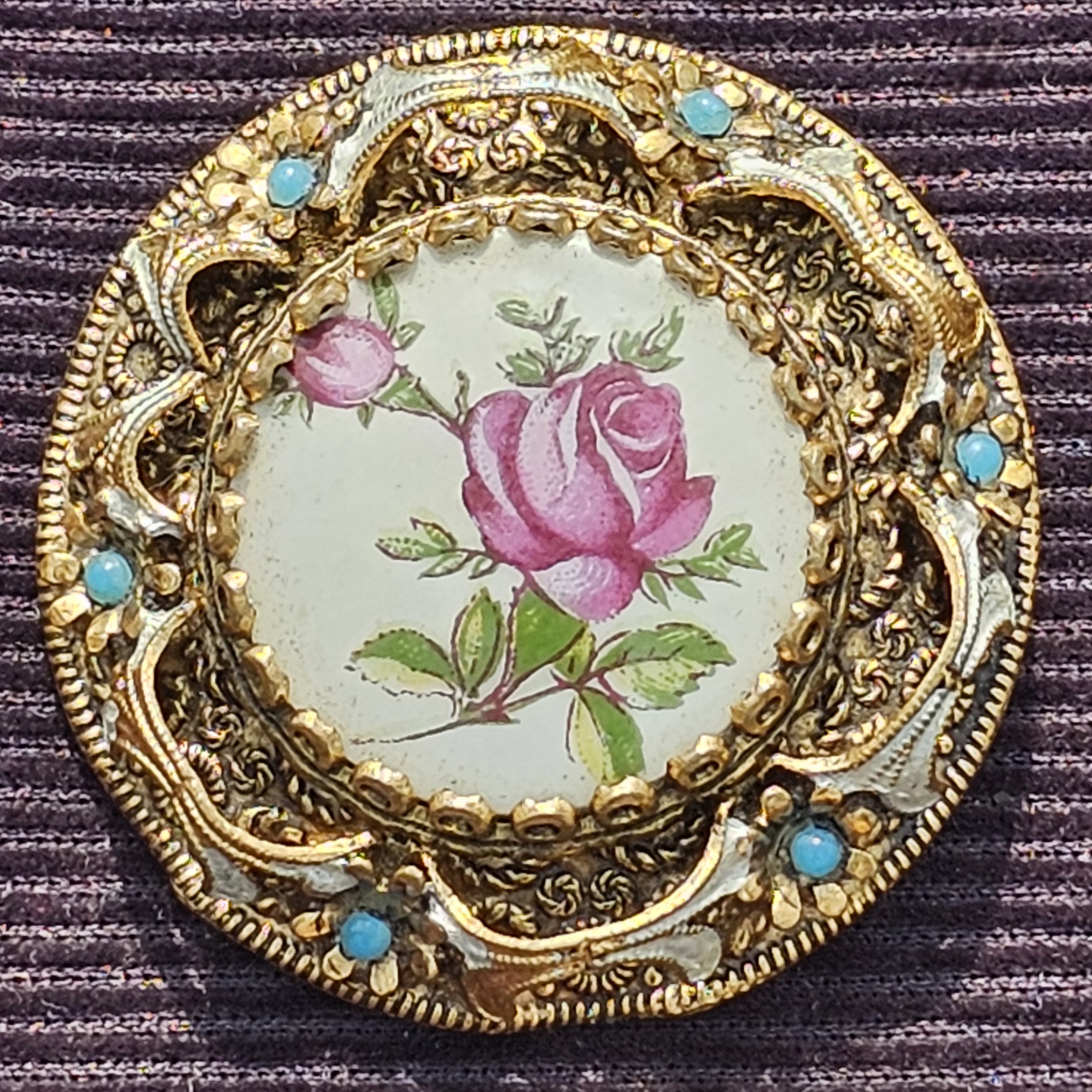 2025.07.27 Vintage costume jewellery Flea Market Minsk Enamel Brooch