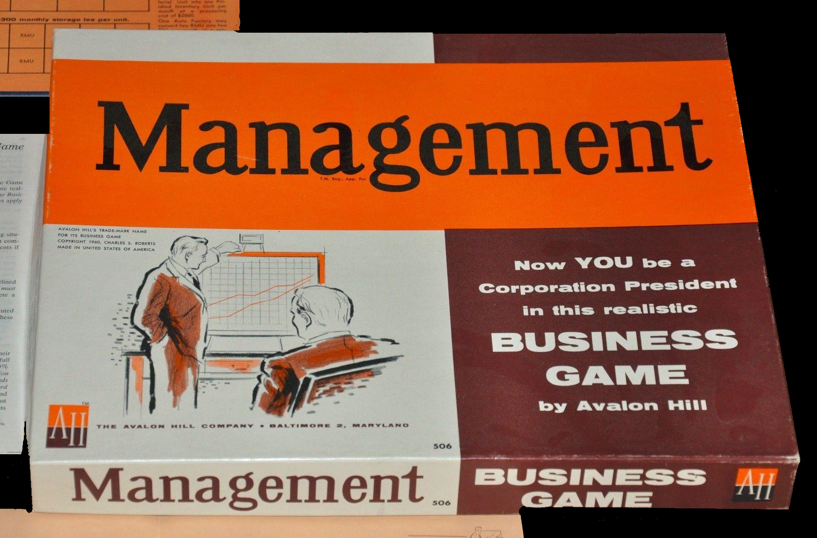 Management, business strategical board game by the Avalon Hill