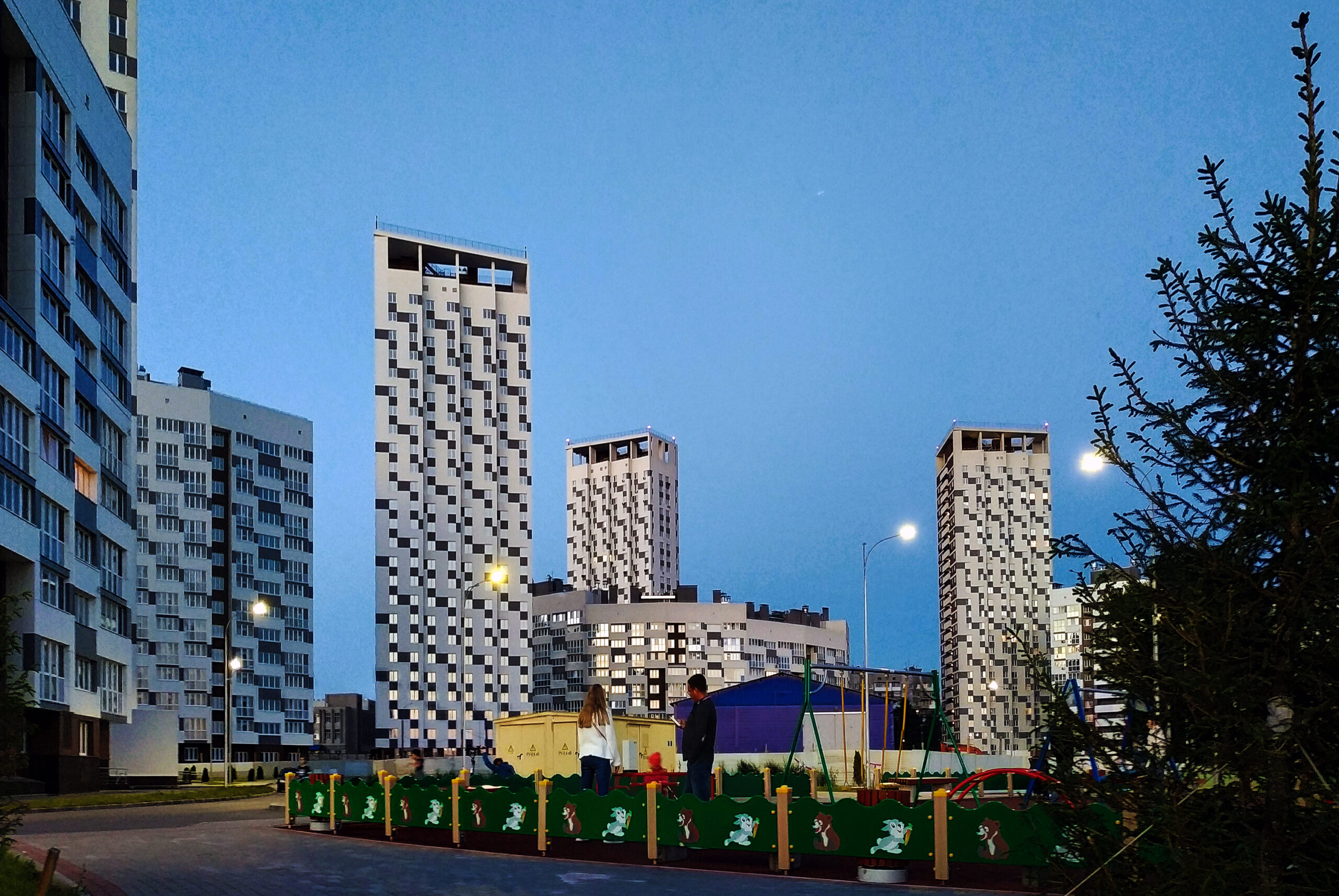 Nizhny Novgorod. New apartment buildings on the Bagramyan street ('Marshal Grad' residential complex)