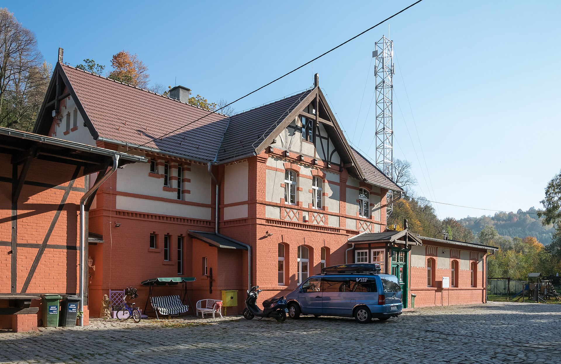 Former train station in Jugowice, now house of culture